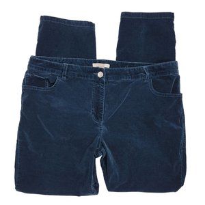 Chico's Women's Teal Velvet Feeling Jeweled Button Pants Size 3 (XL/16)